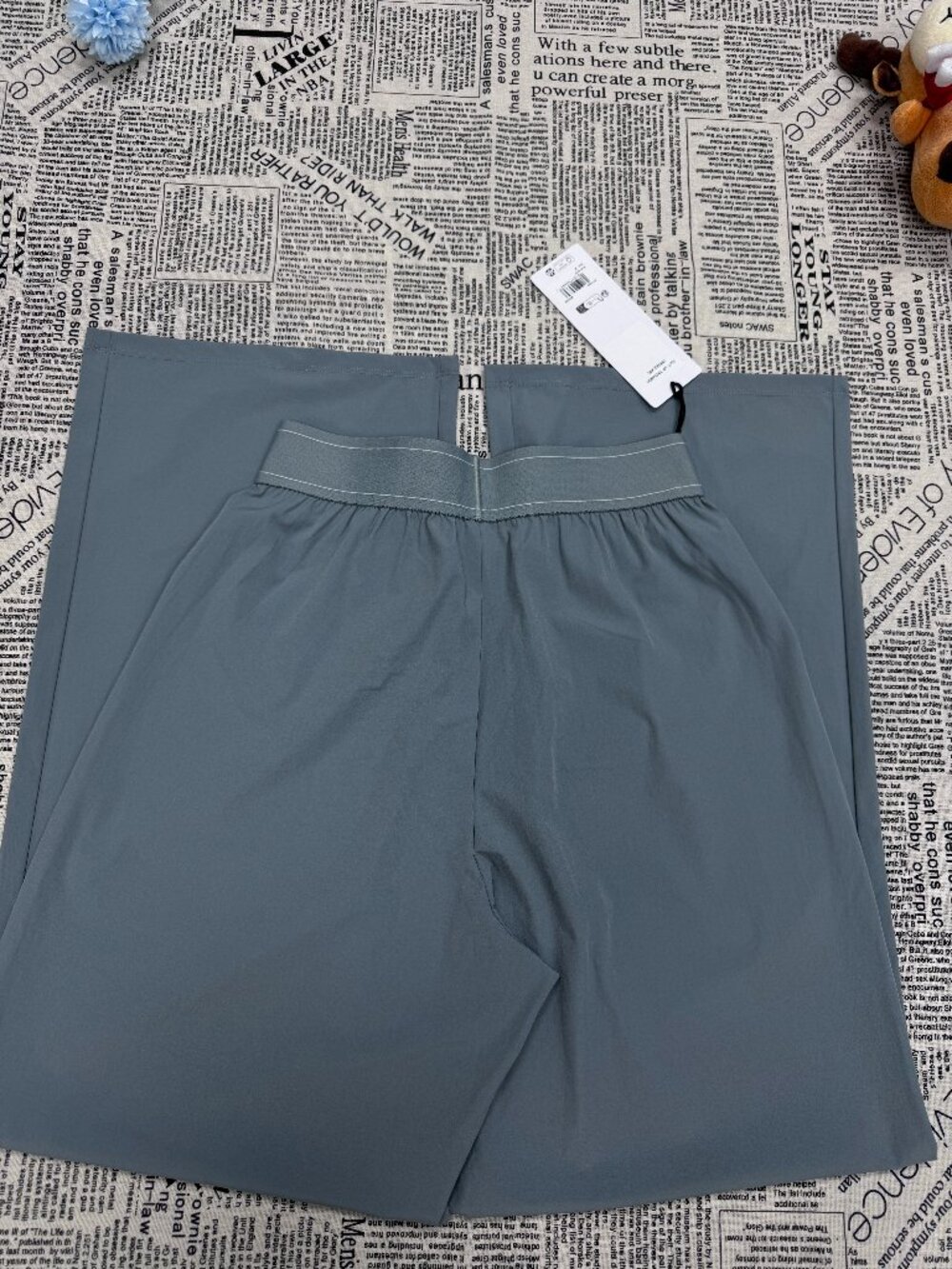 👉 NWT Alo Yoga Suit Up Pants Steel Grey Wide Leg Trousers 30" Inseam😝 - Picture 5 of 8
